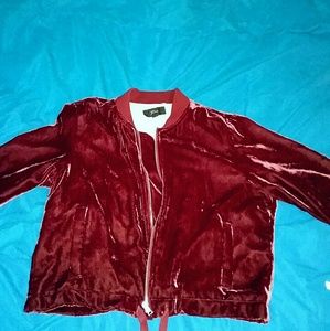 J. Crew velvet bomber jacket